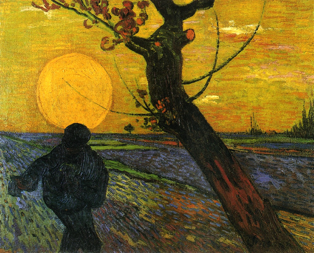 Sower with Setting Sun Van Gogh - Van Gogh Painting On Canvas